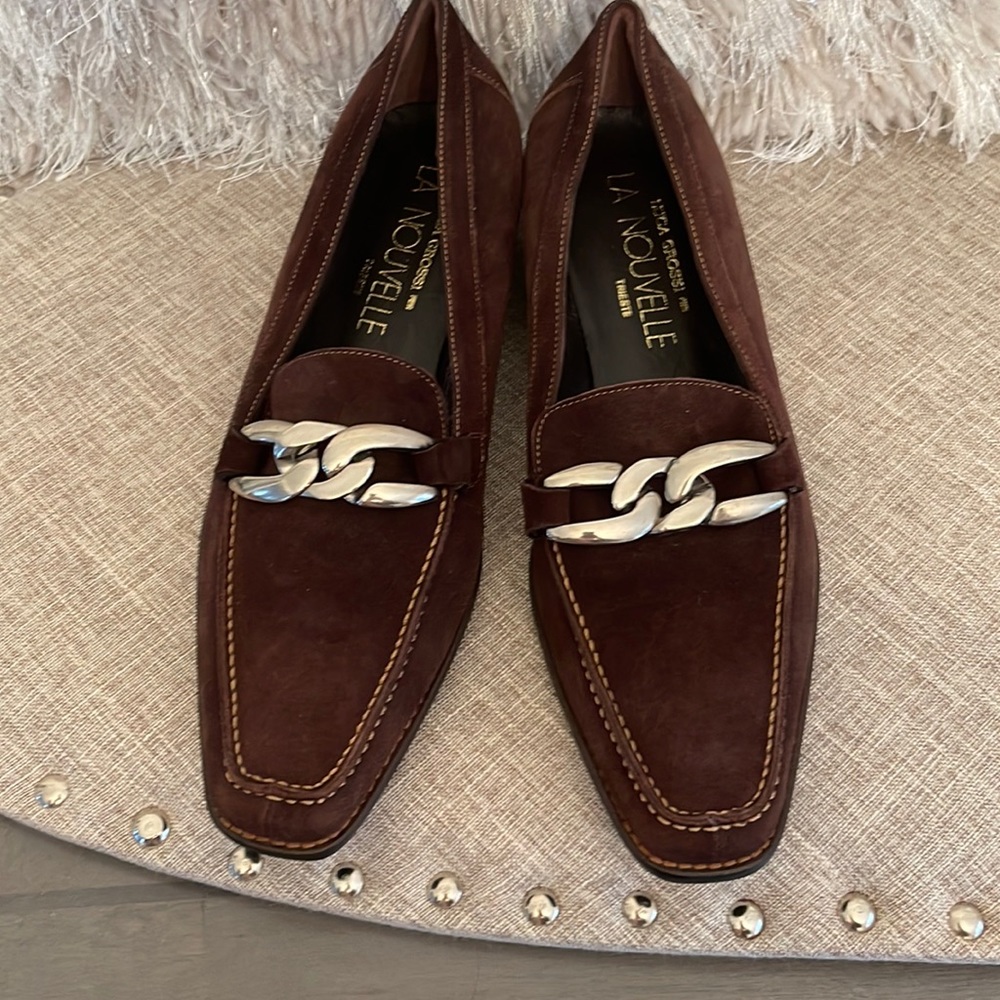Luca Grossi  per LA NOUVELLE Trieste Brown Suede Made in Italy Size 36